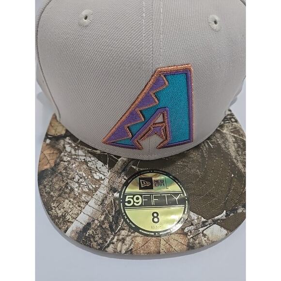 New Era 59FIFTY Arizona Diamondbacks Stone Real Tree Fitted Hat Cap Size 8 - Picture 2 of 11